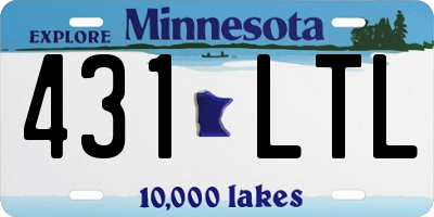 MN license plate 431LTL