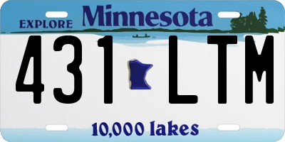 MN license plate 431LTM