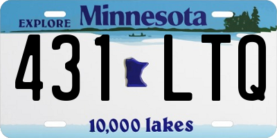 MN license plate 431LTQ