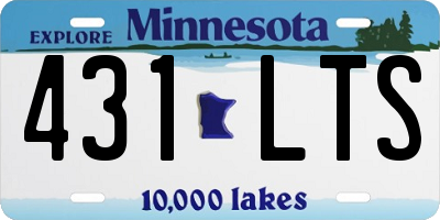 MN license plate 431LTS