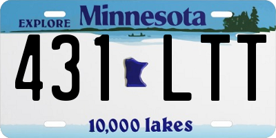 MN license plate 431LTT
