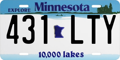 MN license plate 431LTY