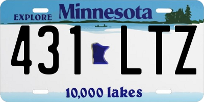 MN license plate 431LTZ