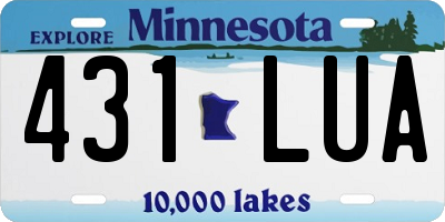MN license plate 431LUA