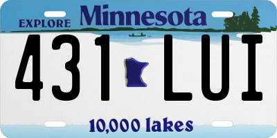 MN license plate 431LUI