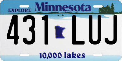 MN license plate 431LUJ