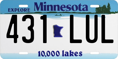 MN license plate 431LUL