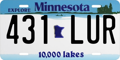 MN license plate 431LUR