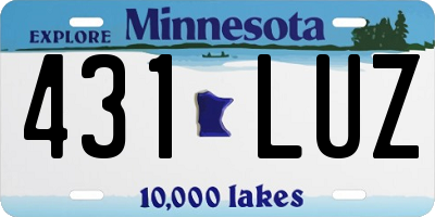 MN license plate 431LUZ
