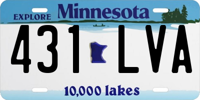 MN license plate 431LVA