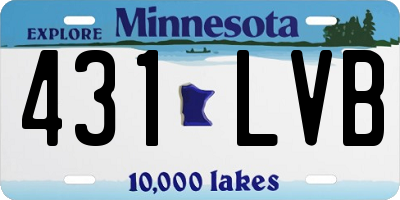 MN license plate 431LVB