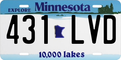 MN license plate 431LVD