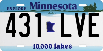 MN license plate 431LVE