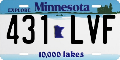 MN license plate 431LVF