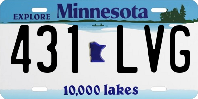 MN license plate 431LVG