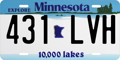 MN license plate 431LVH