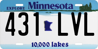 MN license plate 431LVL