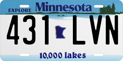 MN license plate 431LVN