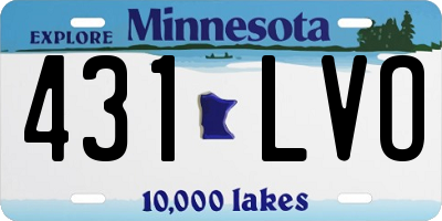 MN license plate 431LVO