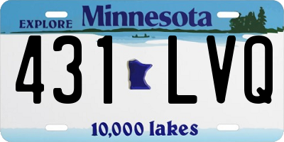 MN license plate 431LVQ