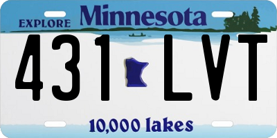 MN license plate 431LVT