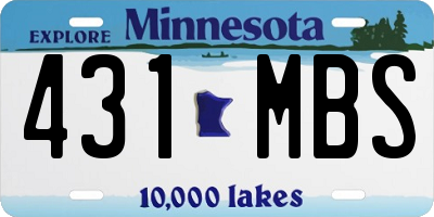 MN license plate 431MBS