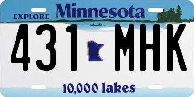 MN license plate 431MHK