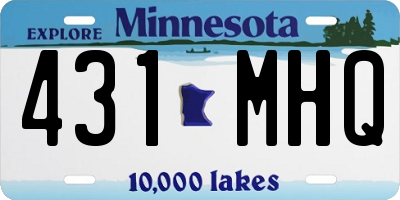 MN license plate 431MHQ