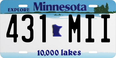 MN license plate 431MII