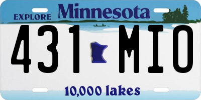 MN license plate 431MIO