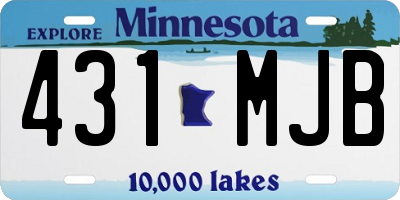 MN license plate 431MJB