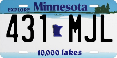 MN license plate 431MJL