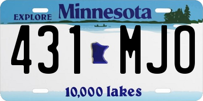 MN license plate 431MJO