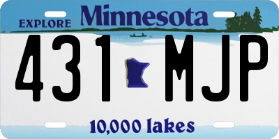 MN license plate 431MJP