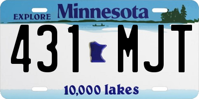 MN license plate 431MJT