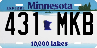 MN license plate 431MKB