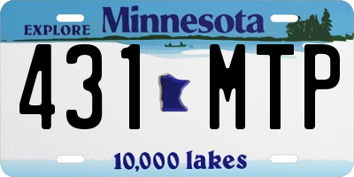 MN license plate 431MTP