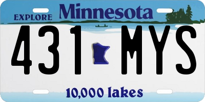 MN license plate 431MYS