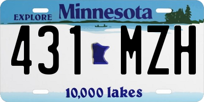 MN license plate 431MZH