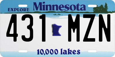 MN license plate 431MZN
