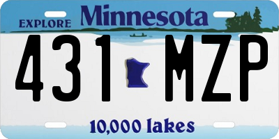 MN license plate 431MZP