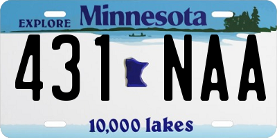 MN license plate 431NAA