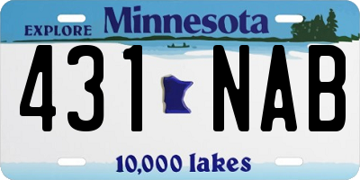 MN license plate 431NAB