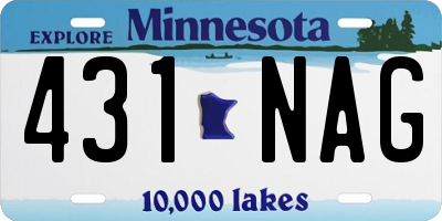 MN license plate 431NAG