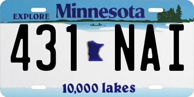 MN license plate 431NAI
