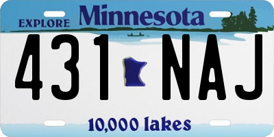 MN license plate 431NAJ