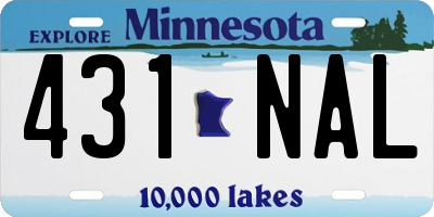 MN license plate 431NAL