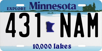 MN license plate 431NAM