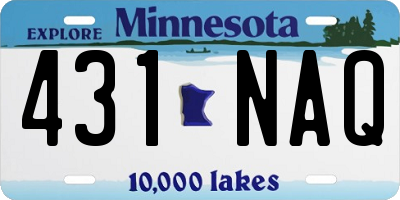 MN license plate 431NAQ