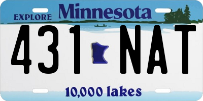 MN license plate 431NAT